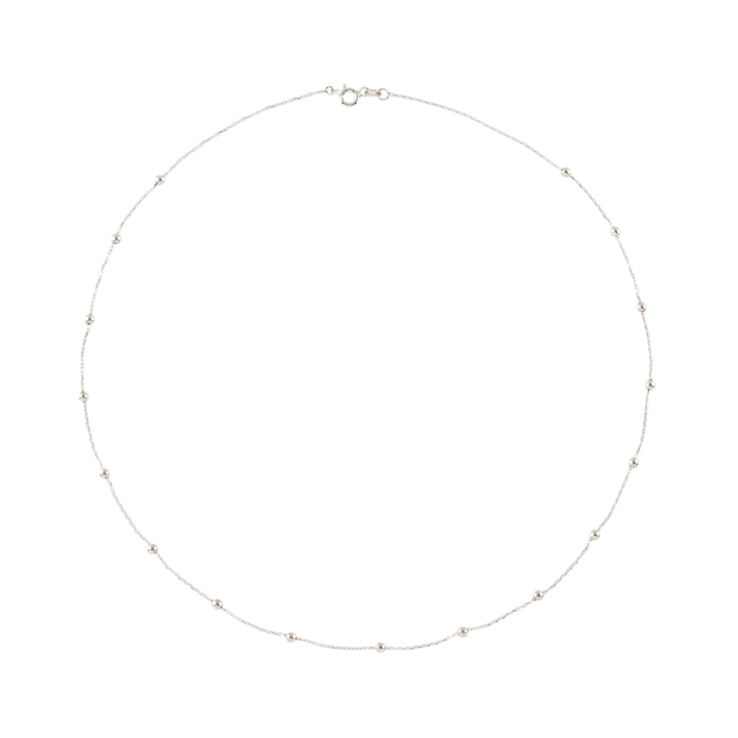 Minimalist Sphere Silver Necklace