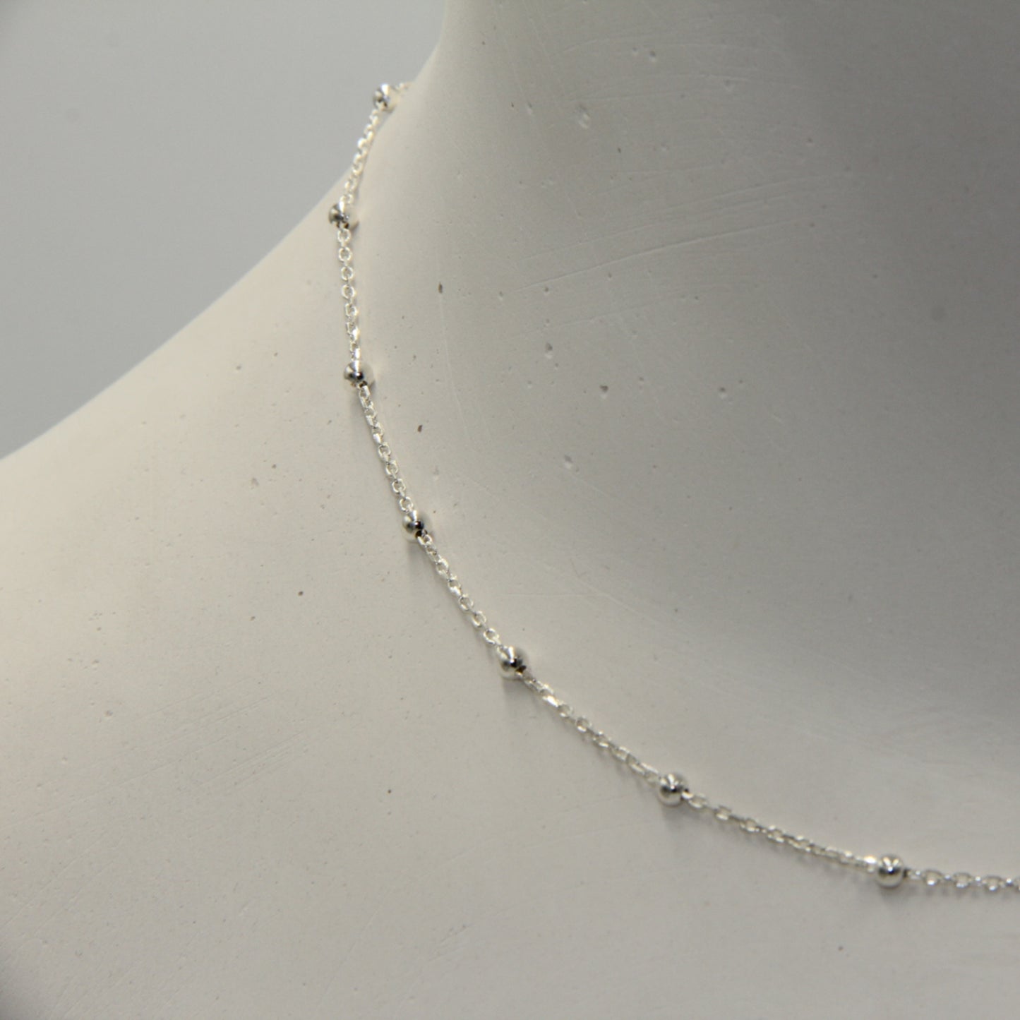 Minimalist Sphere Silver Necklace
