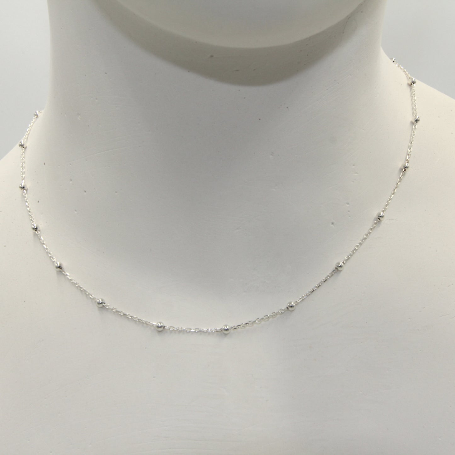 Minimalist Sphere Silver Necklace