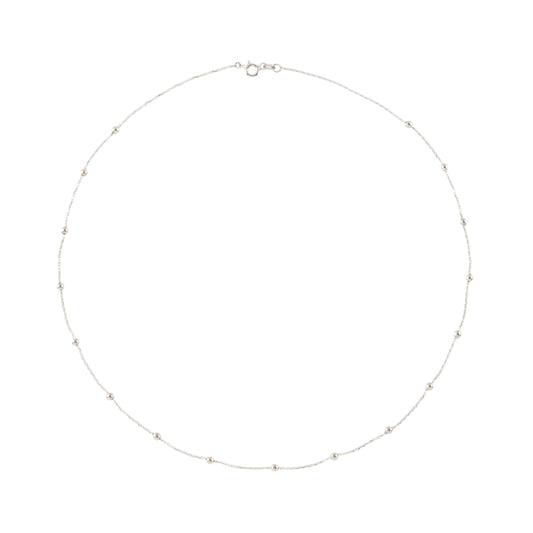 Minimalist Sphere Silver Necklace