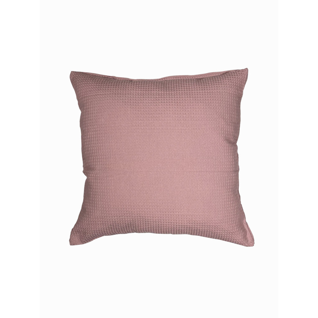 Inorien waffle dokulu 40cm x 40cm ölçüsünde organik pamuk kırlent kılıfı