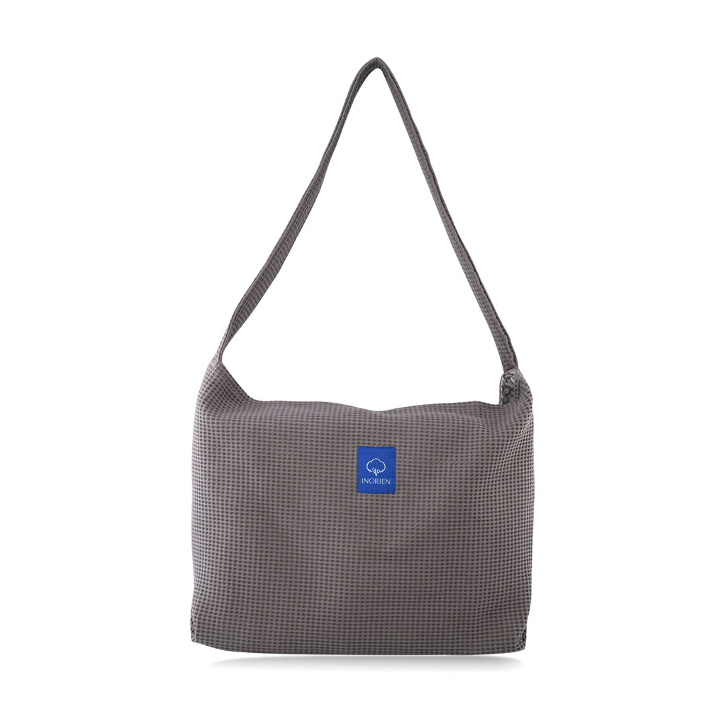 Inorien waffle dokulu tote alışveriş, plaj veya spor çantası