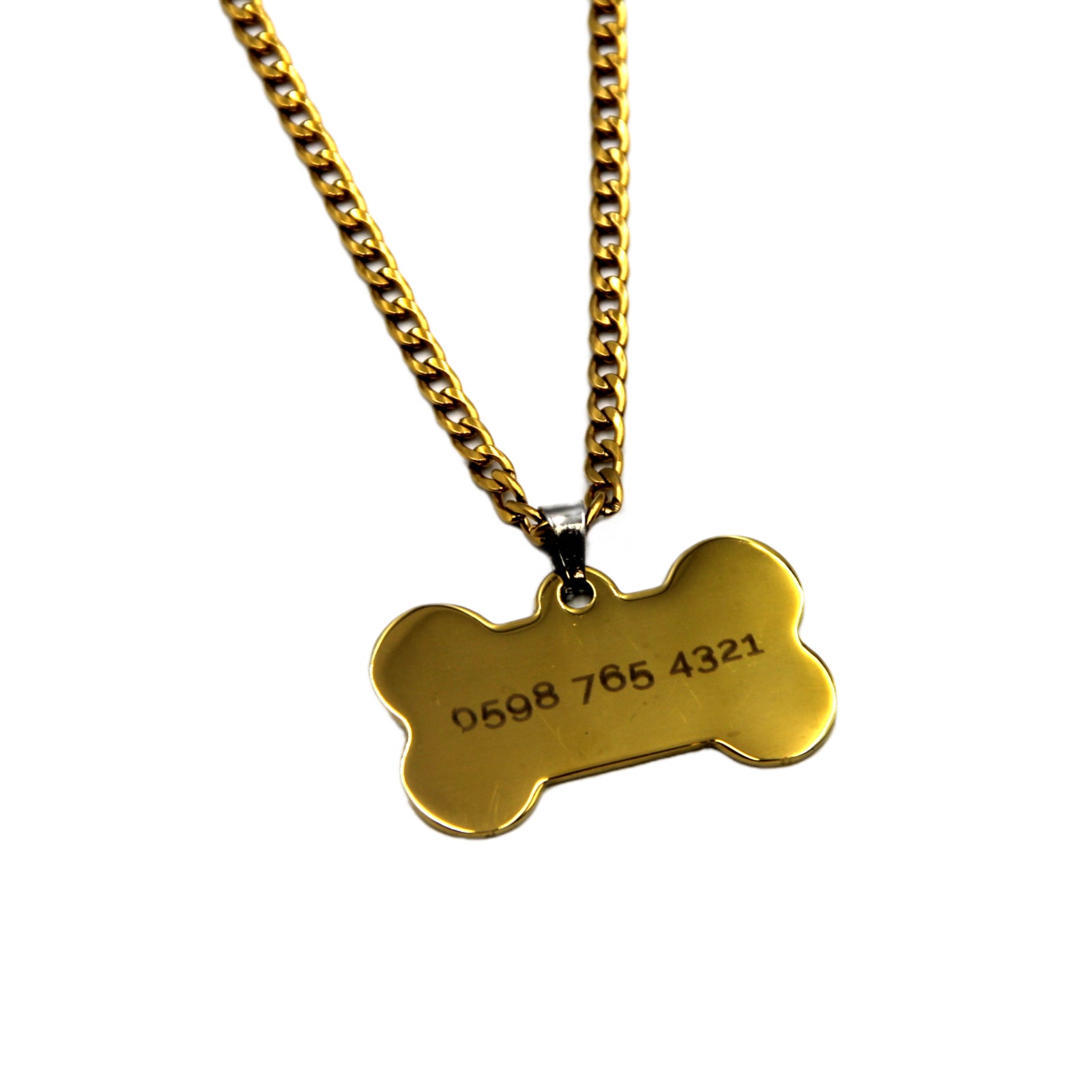 Köpek İsimli Çelik Kemik Tasma