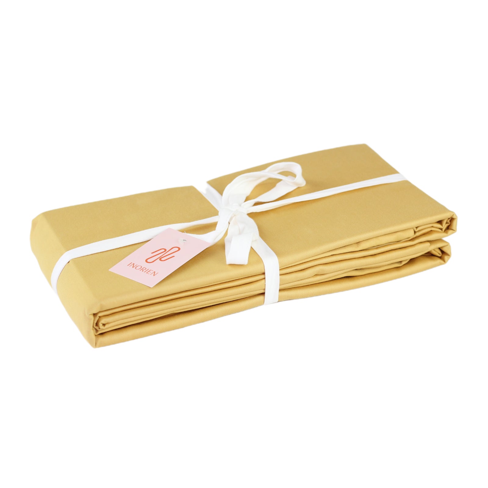 inorien markalı altın sarı pamuk saten nevresim takımı fotoğrafı