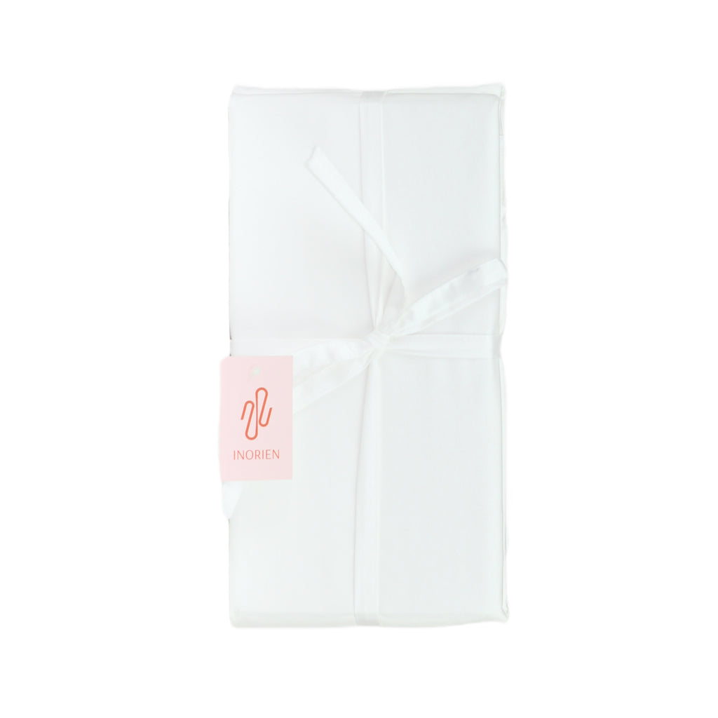 inorien markalı beyaz pamuk saten nevresim takımı fotoğrafı