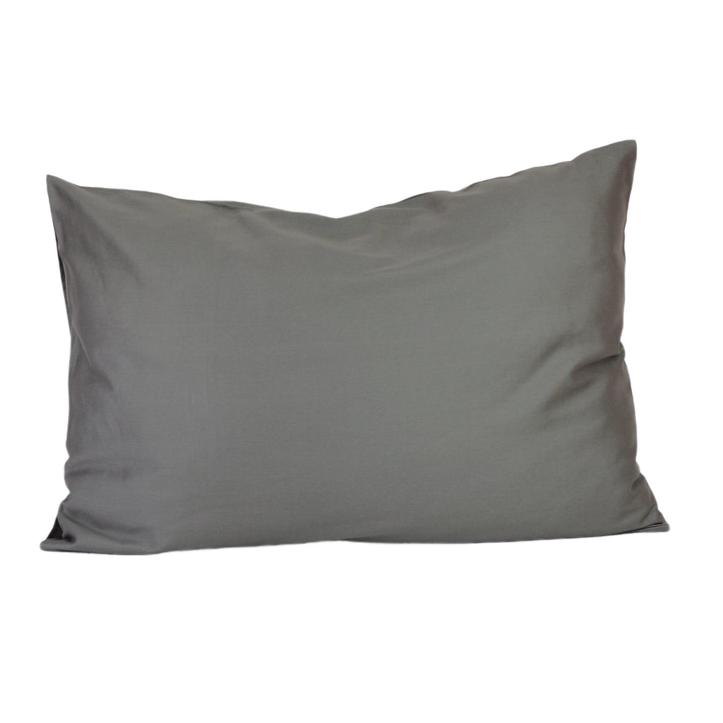 Inorien pamuk saten antrasit rengi yastık kılıfı, 50x70cm
